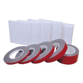 Acrylic Tape black, 25 mm wide, reel at 10 m